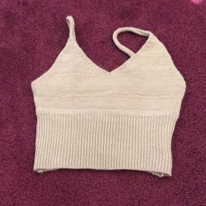 golden brown crop top